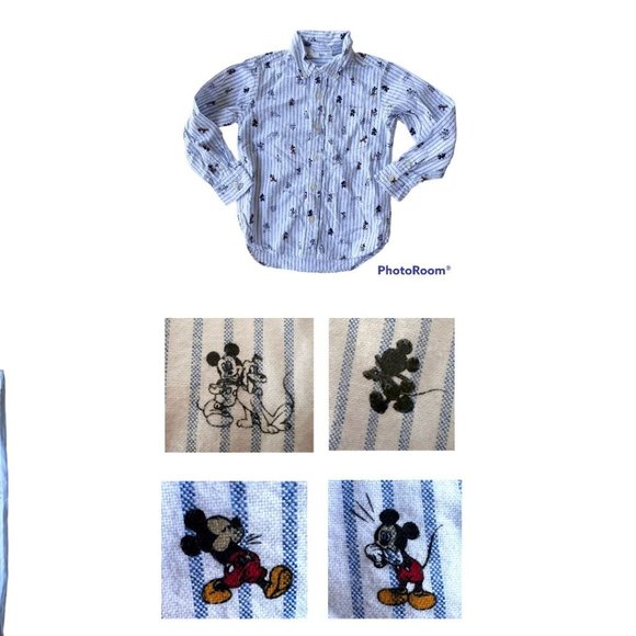 Gap Baby Toddler Button Down Shirt 5T All Over Print Mickey Goofy Donal… - Picture 2 of 12